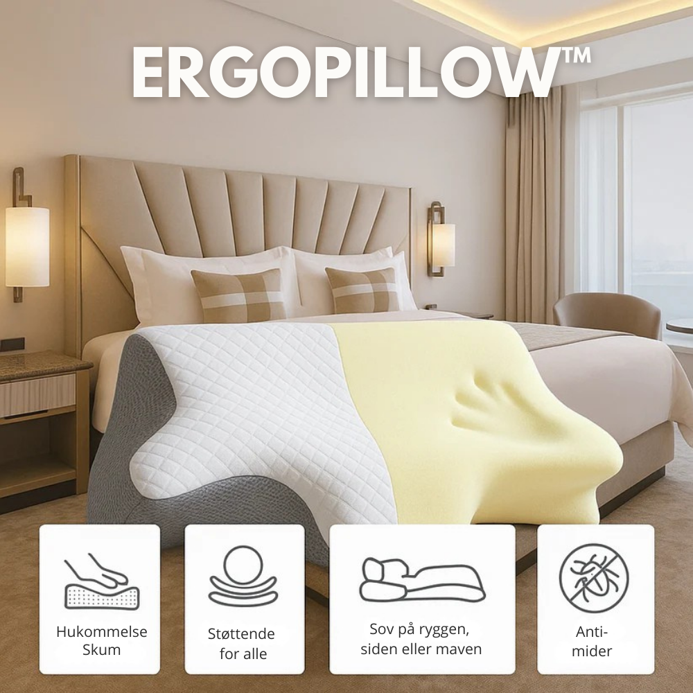 NeckPillow™ | Sov bedre, vågn friskere – ergonomisk støtte til nakke og ryg hele natten