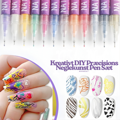ManiMuse™ – Kreativt DIY Præcisions Neglekunst Pen Sæt