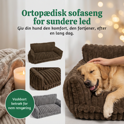RestiPaw™ – Vaskbar Ortopædisk Hundesofa-Seng