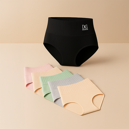 UnderFit™ | 6-pak Andet & Behagelige Høje Midjestrømper med Mave Støtte