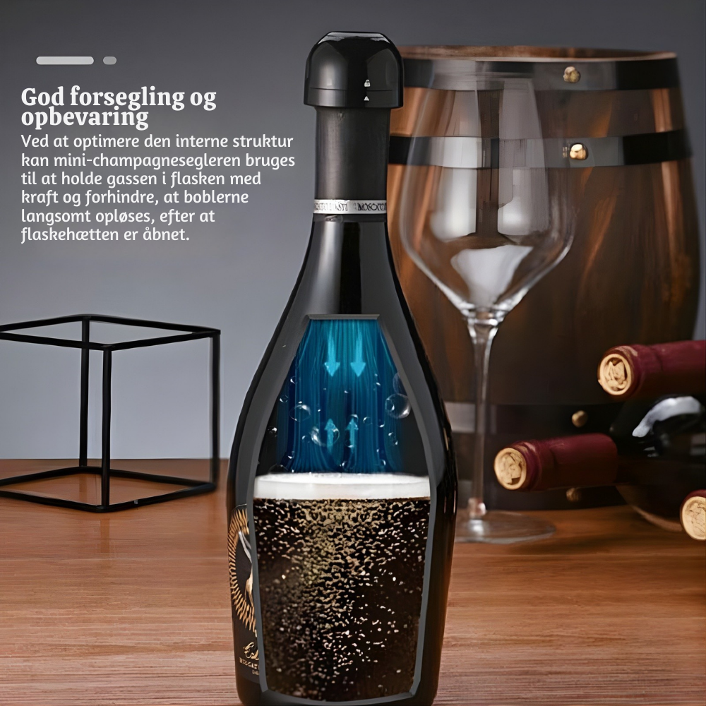 VinoLock™ – Roterende Lufttæt Forsegler til Vin- & Drikkeflasker