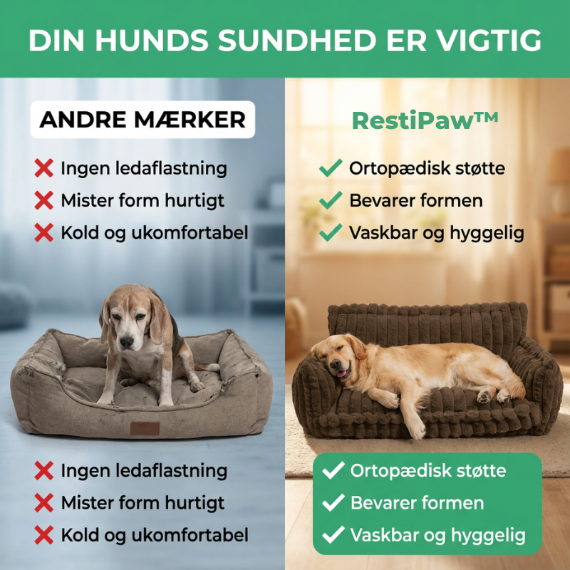 RestiPaw™ – Vaskbar Ortopædisk Hundesofa-Seng