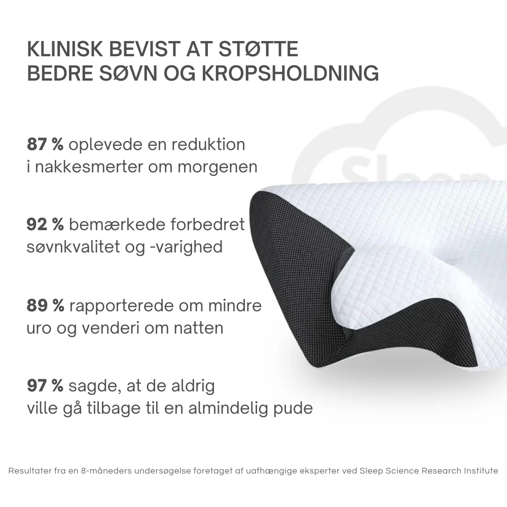 NeckPillow™ | Sov bedre, vågn friskere – ergonomisk støtte til nakke og ryg hele natten