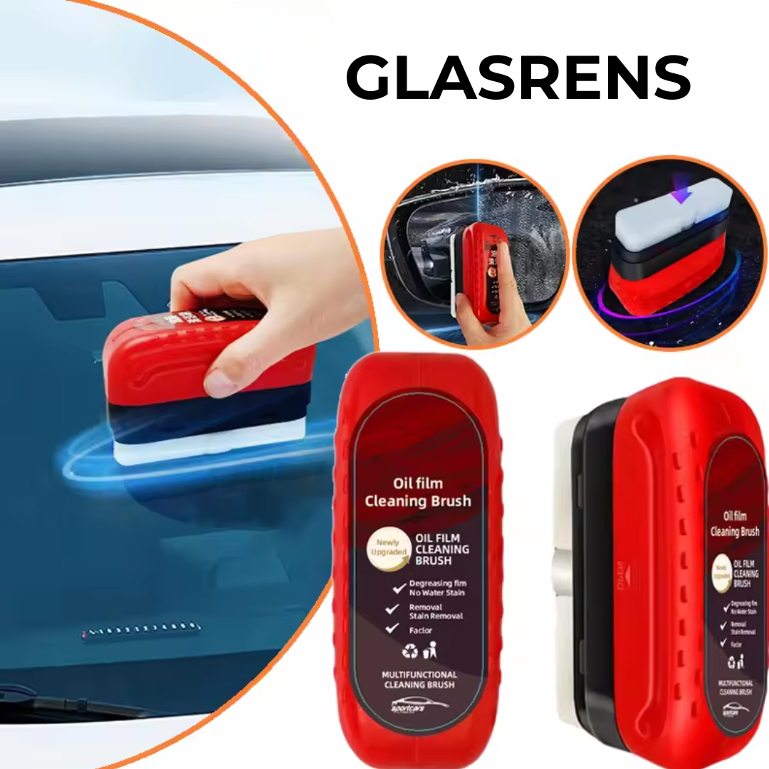 (1+1 GRATIS) GlassCoating™ | Bilglas Oliefilm Belægningsopløsning og Børste
