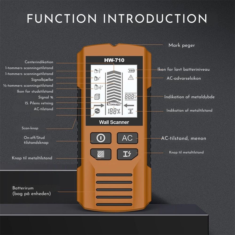 WallScanner™ | Undgå dyre fejl – sikr dig struktur og ledninger i dine vægge