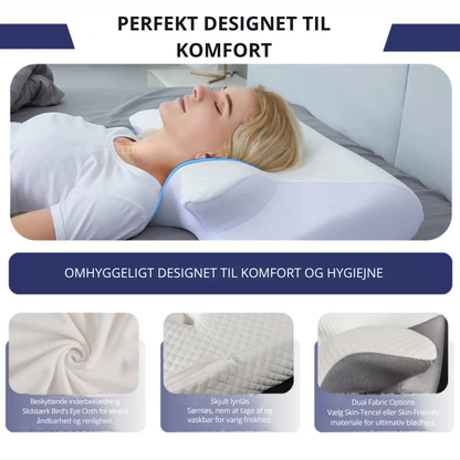 NeckPillow™ | Sov bedre, vågn friskere – ergonomisk støtte til nakke og ryg hele natten