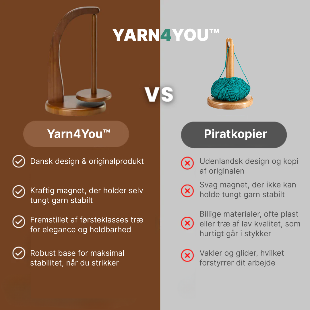 Yarn4You™ | Slip for besværligt garn og frustrerende rod