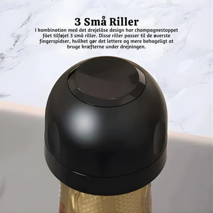 VinoLock™ – Roterende Lufttæt Forsegler til Vin- & Drikkeflasker