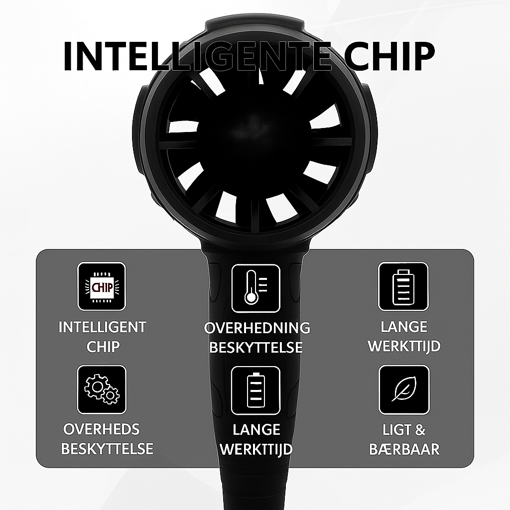 LeafBlow™ | Trådløs blæser til hurtig oprydning af blade, snavs, støv og hverdagsaffald