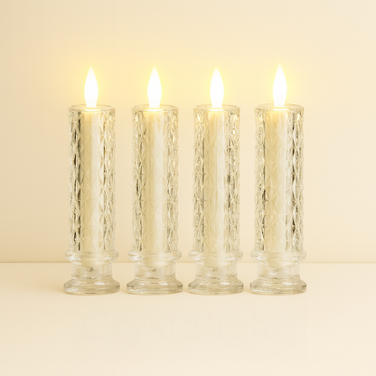 CrystalAura™ – LED Krystal Lysesæt