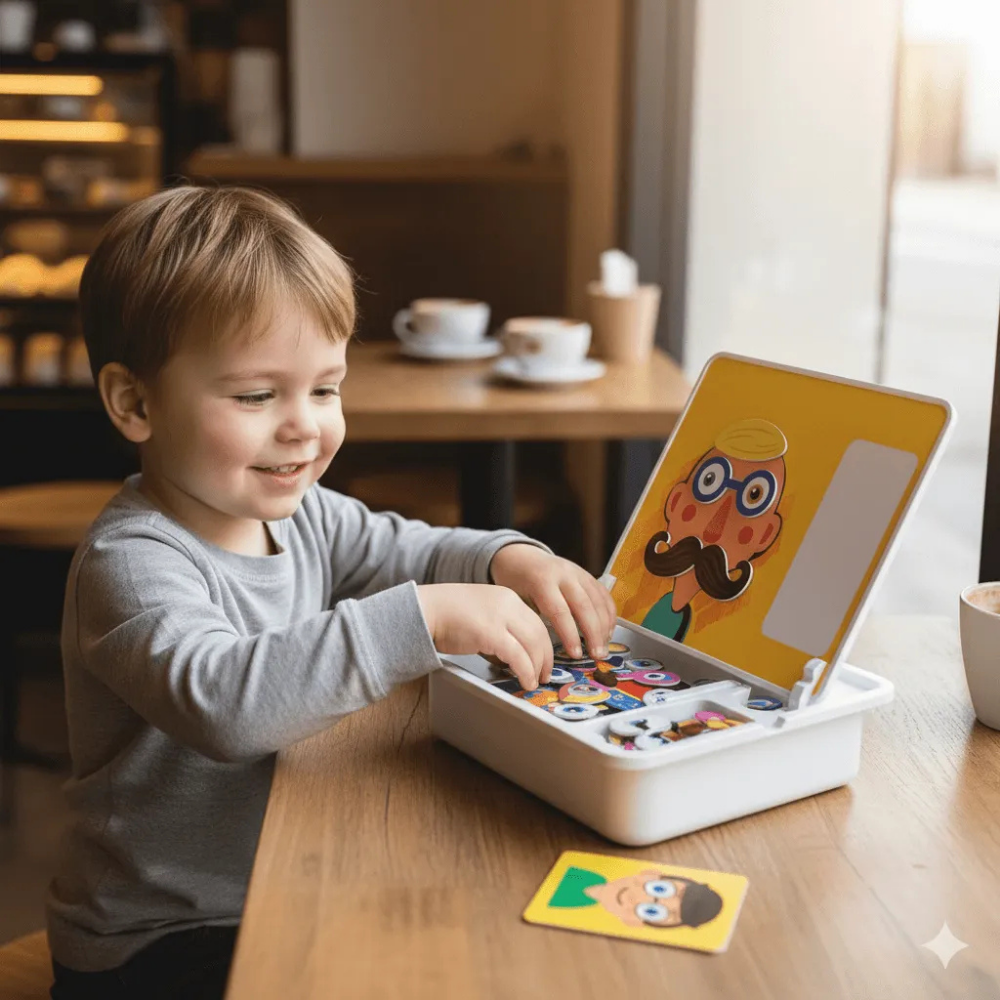 MindMosaic™ – Kreativt Montessori Træmagnetisk Puslespilssæt