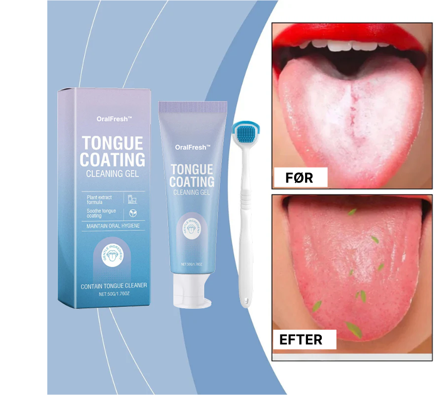 OralFresh™ | Sig farvel til belægninger på tungen, dårlig ånde og bakterier