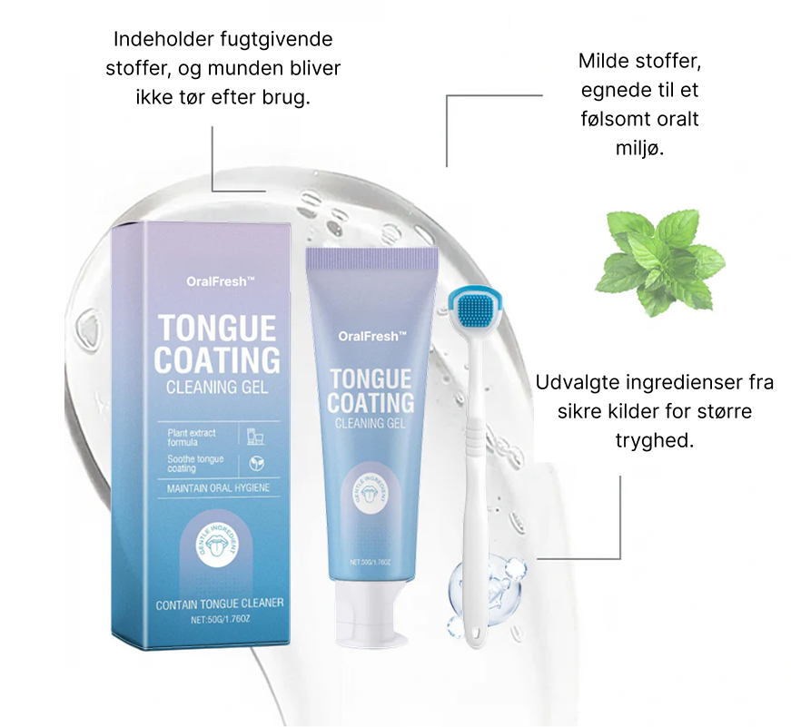 OralFresh™ | Sig farvel til belægninger på tungen, dårlig ånde og bakterier