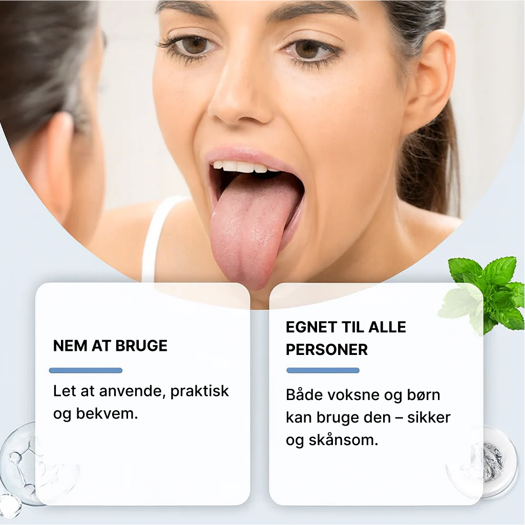 OralFresh™ | Sig farvel til belægninger på tungen, dårlig ånde og bakterier