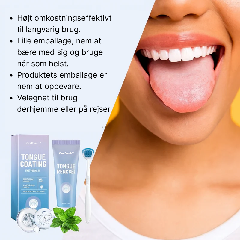 OralFresh™ | Sig farvel til belægninger på tungen, dårlig ånde og bakterier