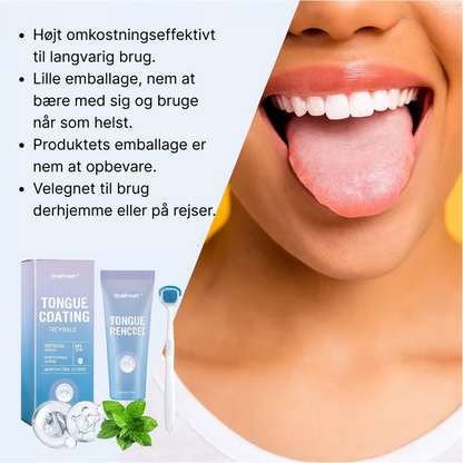 OralFresh™ | Sig farvel til belægninger på tungen, dårlig ånde og bakterier