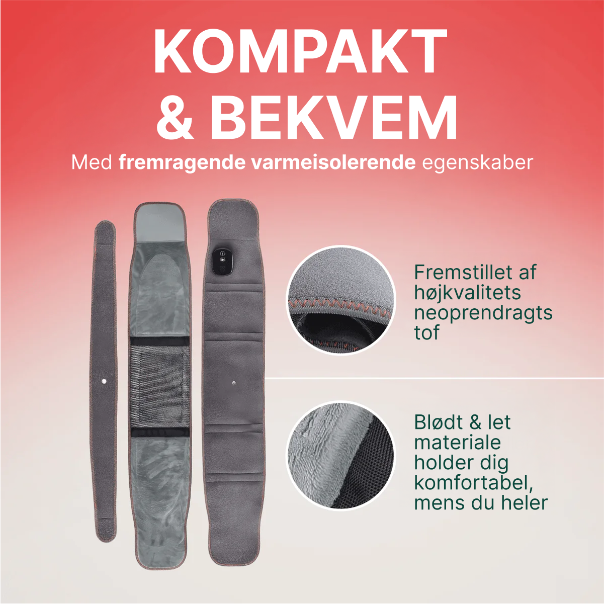 PulseHeat™ – Rygsmerter væk med denne varme-, massage- og rødlysbehandling i ét