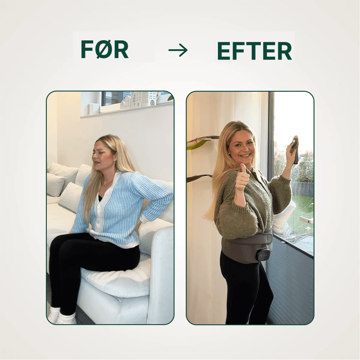 PulseHeat™ – Rygsmerter væk med denne varme-, massage- og rødlysbehandling i ét