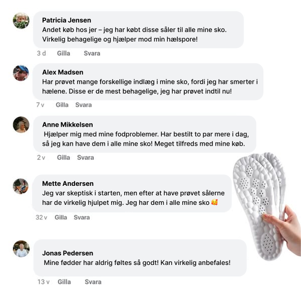 CloudFeet™ | Øjeblikkelig lindring mod hælspore, fodsmerter og trætte fødder
