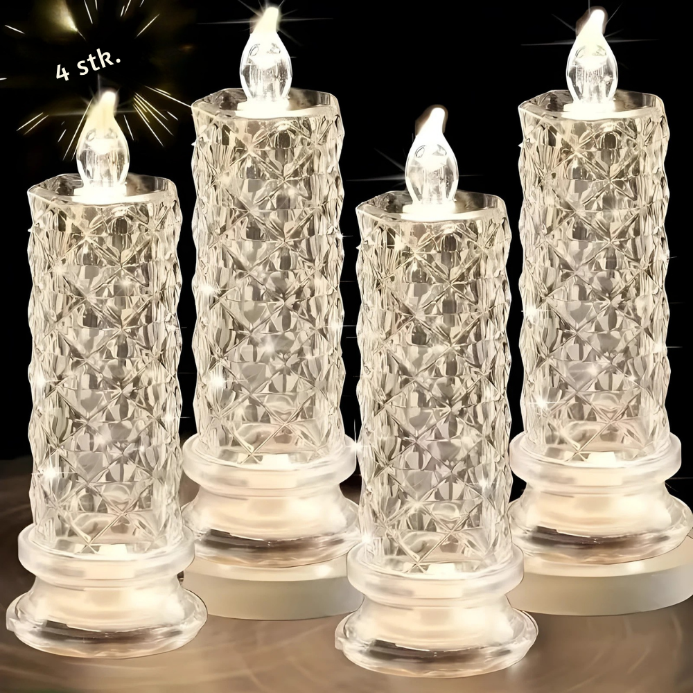 CrystalAura™ – LED Krystal Lysesæt