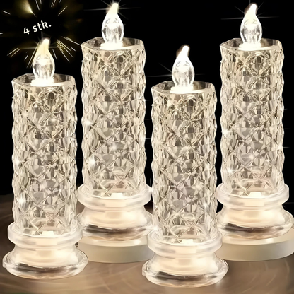 CrystalAura™ – LED Krystal Lysesæt