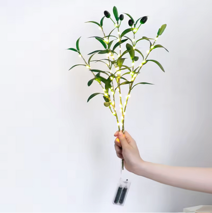 Granlys™ – Lysende LED Lyskæde med Olivenblade