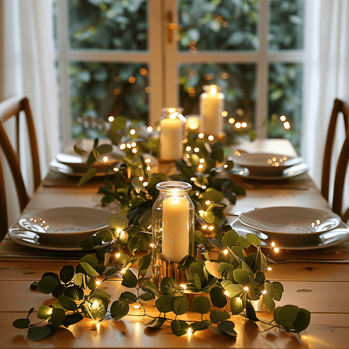 Granlys™ – Lysende LED Lyskæde med Olivenblade